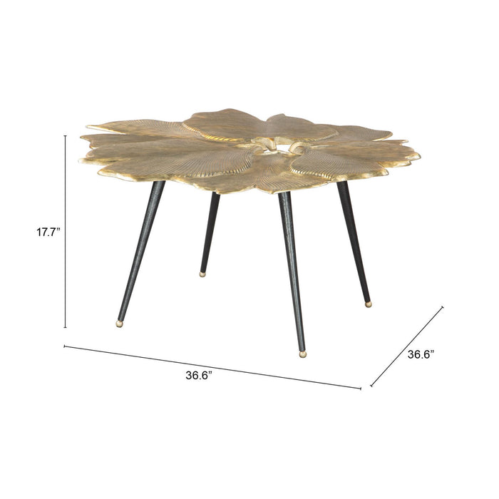 Zuo Gingko Gold Coffee Table