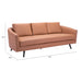 Zuo Modern Divinity Brown Sofa