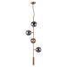 Zuo Zatara Modern Meets Deco with Smoked Glass Shades Ceiling Lamp Brass