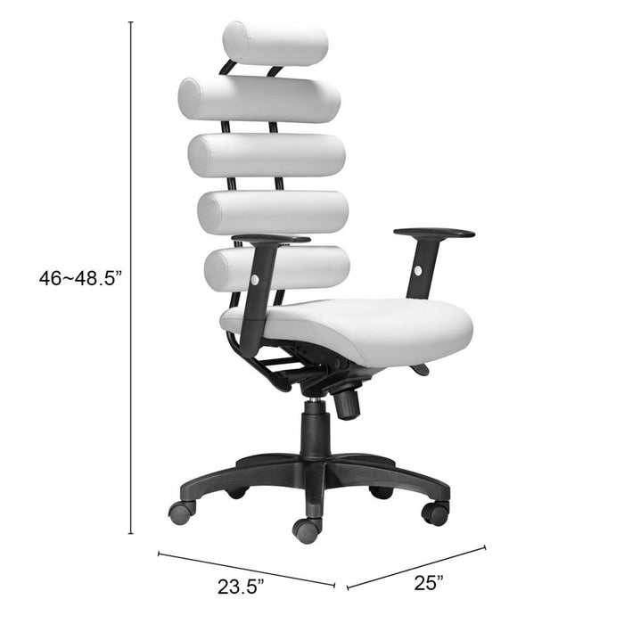 The Unico Modern Office Chair by Zuo, White