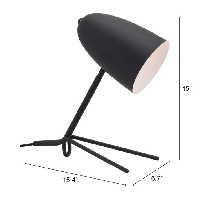 Zuo Modern Jamison  Powder Coated Steel  Table Lamp