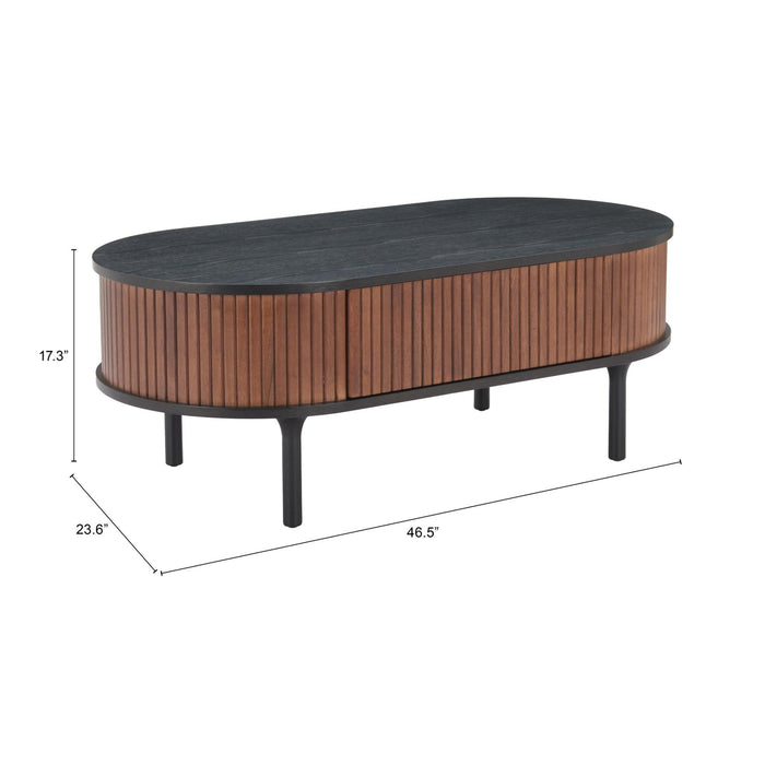 Zuo Koriana Oval Wood Coffee Table