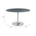 Zuo Metropolis Small  Dining Table Gray & Silver