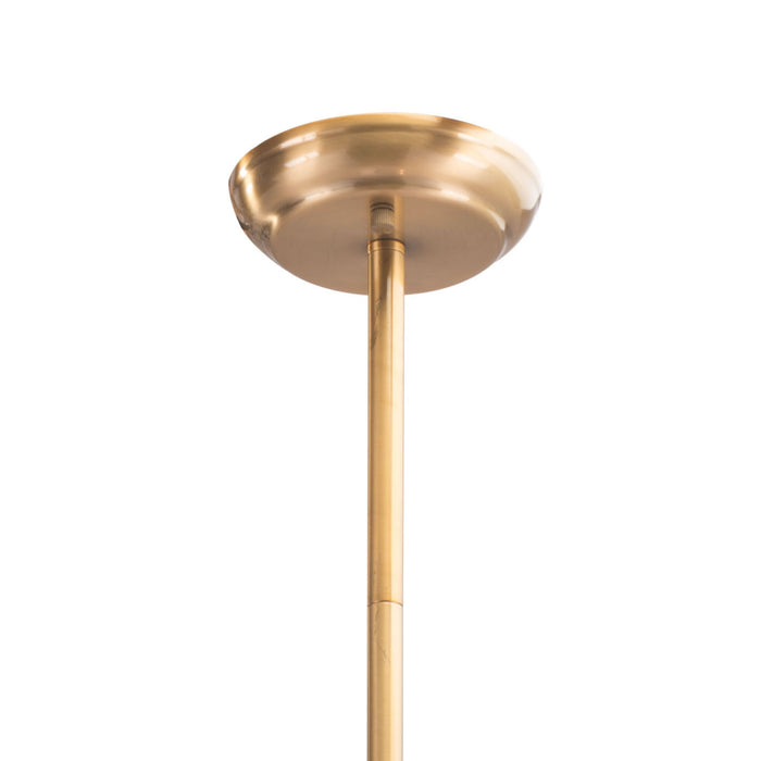 Anderson Teak Constance Modern Brass Ceiling Lamp with Glass Shades