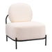 Zuo Modern Arendal White Accent Chair