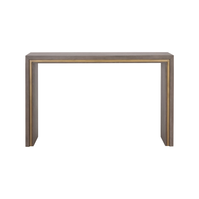 Sunpan Hilbert Grey Solid Acacia Wood Console Table 