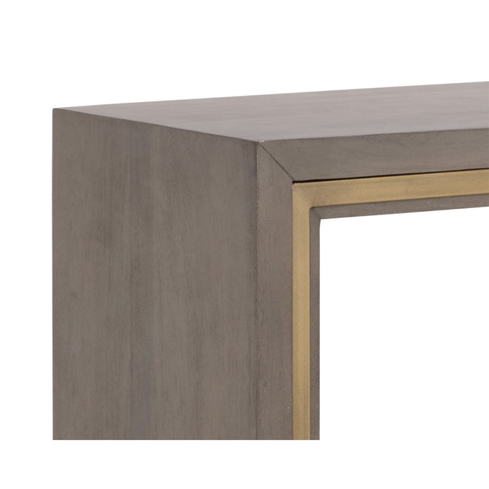 Sunpan Hilbert Grey Solid Acacia Wood Console Table 