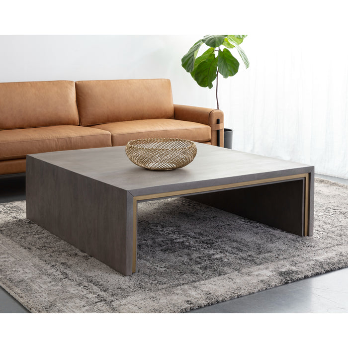 Sunpan Hilbert Square Solid Acacia Wood Coffee Table