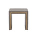 Sunpan Hilbert Square Grey Solid Acacia Wood Side Table 