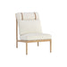 Sunpan Elanor White Fabric Modern Lounge Chair 
