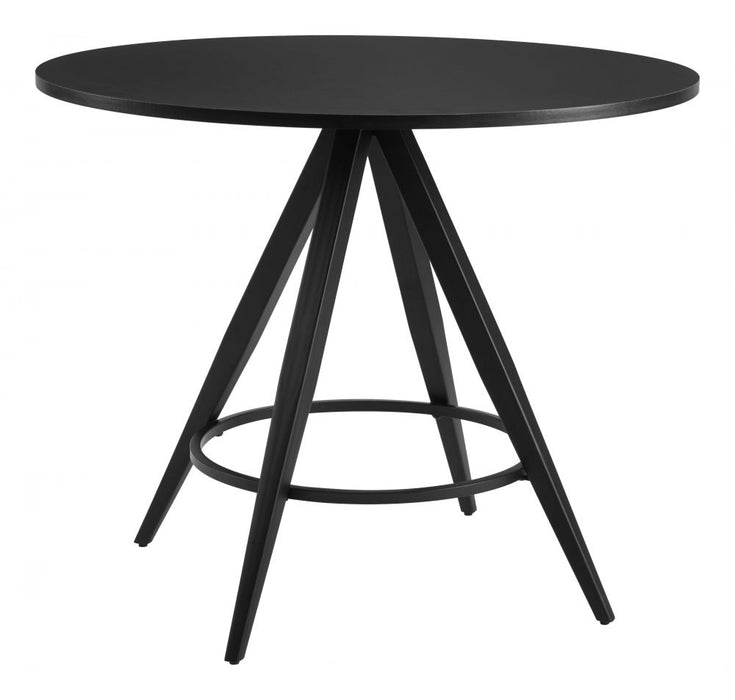 Zuo Dinos Round Black Dining Table Set