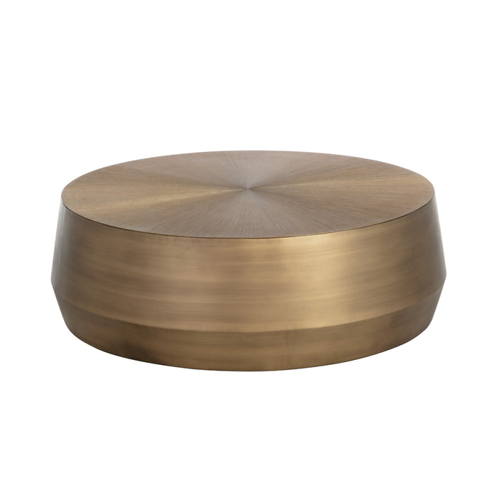 Sunpan Creed Handcrafted Round Aluminum Coffee Table