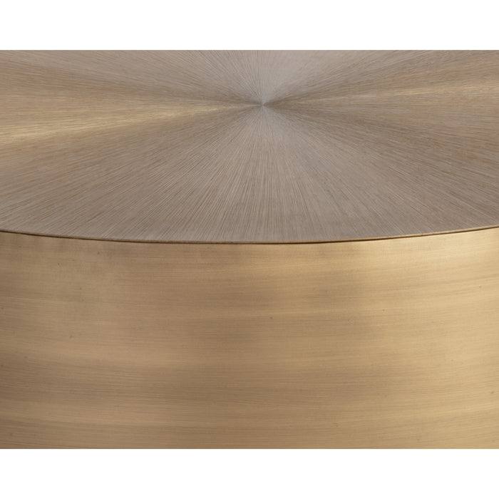 Sunpan Creed Handcrafted Round Aluminum Coffee Table