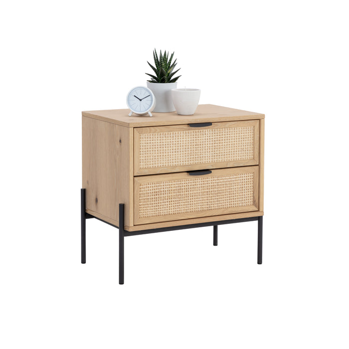 Sunpan Avida Sustainable Rectangular Oak Wood Nightstand