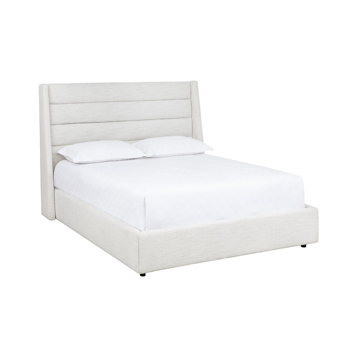 Sunpan Luxury Emmit Queen Bed and Nightstand Upholstered Bedroom Set