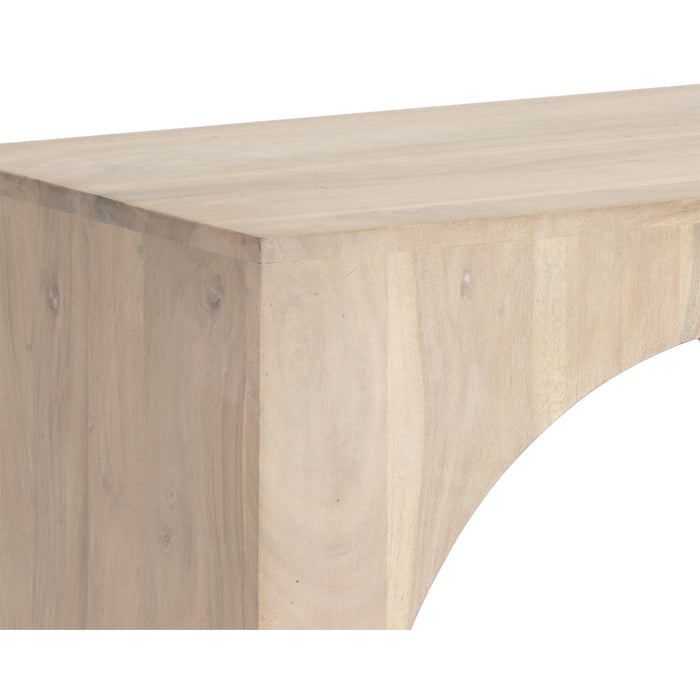 Sunpan Salma Rectangular Solid Acacia Wood Side Table 