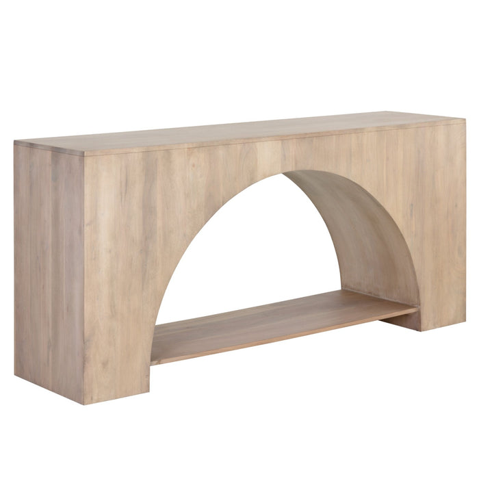 Sunpan Salma Solid Acacia Wood Light Wash Console Table 