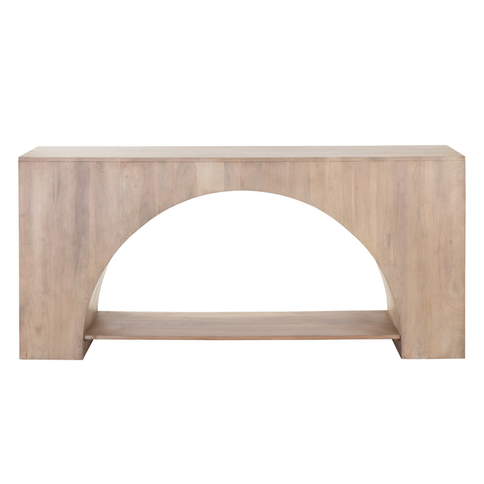 Sunpan Salma Solid Acacia Wood Light Wash Console Table 