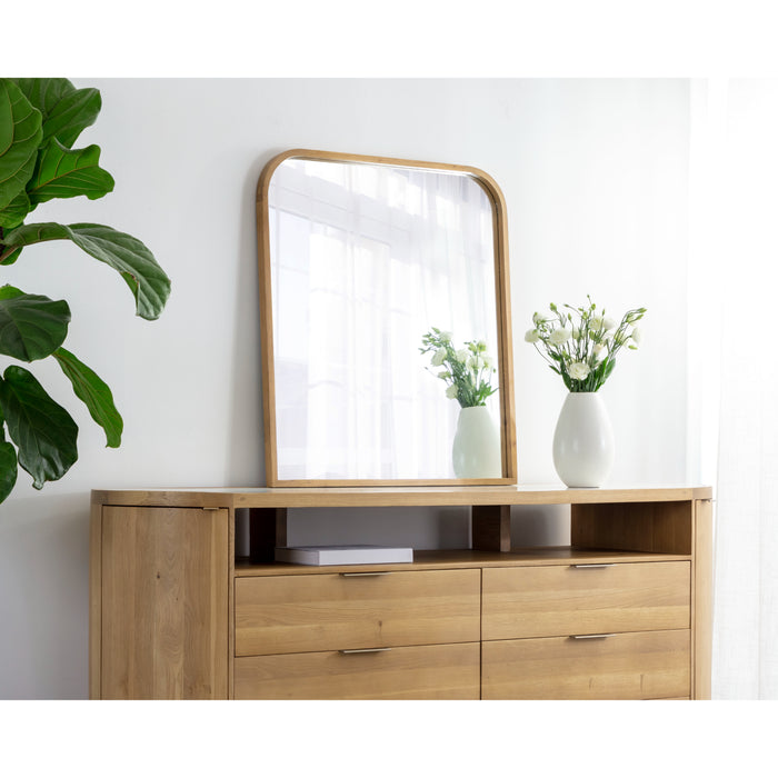 Sunpan Modern Topanga Wood Rectangle Wall Mirror