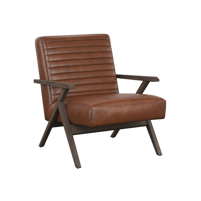 Sunpan Peyton Bonded Leather Modern Lounge Chair