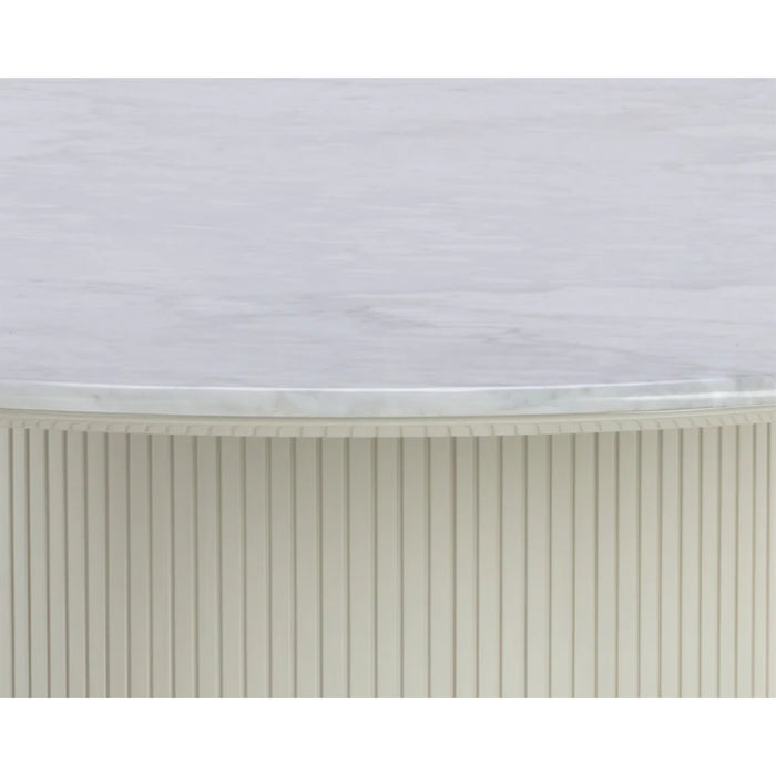 Sunpan Paloma White Marble Dining Table