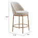 Zuo Nordhavn Swivel Counter Stool