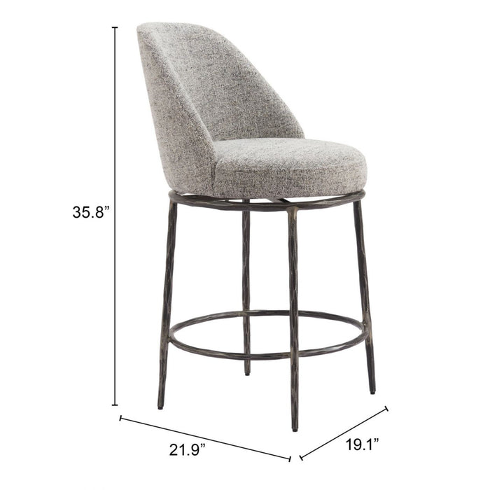 Zuo Nordhavn Swivel Counter Stool