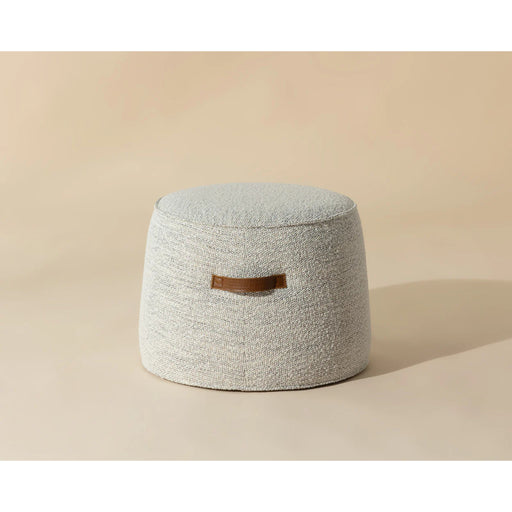 Sunpan Modern Cotton Round Mitchell Ottoman