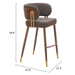 Zuo Brew Barstool Brown