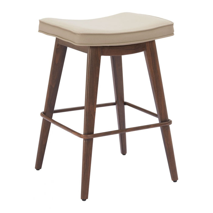 Zuo Divat Brown Counter Stool