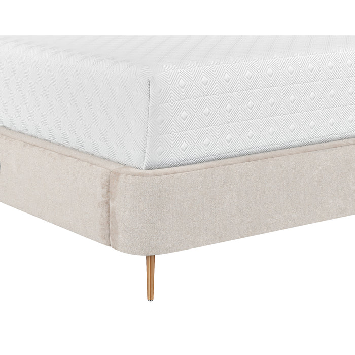 Sunpan Tierra Bergen French Blue Polyester Fabric Bed