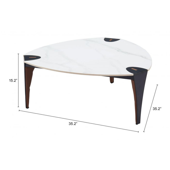 Zuo Bogey White Coffee Table