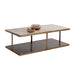 Sunpan Kamali Rectangular Solid Marble Top Coffee Table 