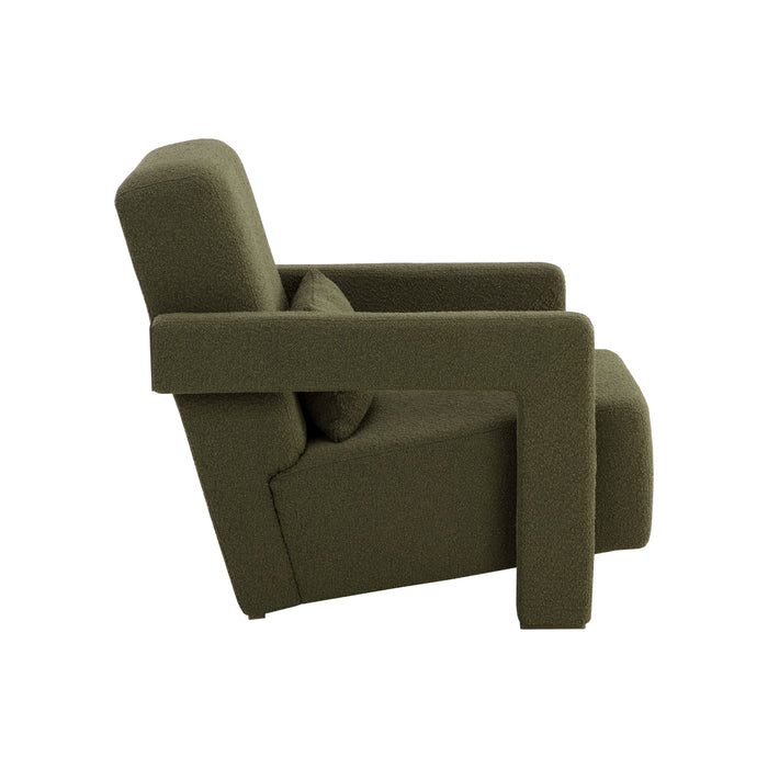 Sunpan Forester Fabric Mid Century Modern Lounge Chair