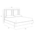 Sunpan Avida King Size Bed Frame Dark Wood Rattan 110387