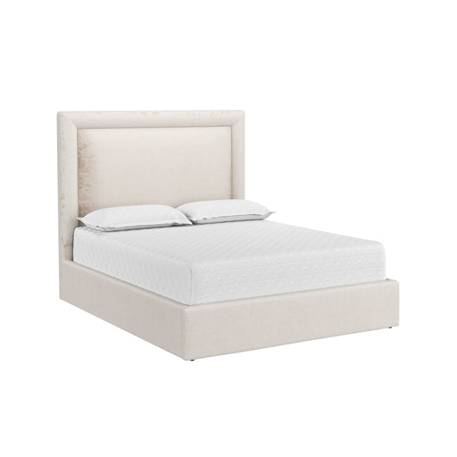 Sunpan Nylah Queen Size Bed Frame Bergen Taupe Fabric