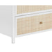 Sunapn Tierra Solid White Oak Wood Rattan Drawers Dresser 