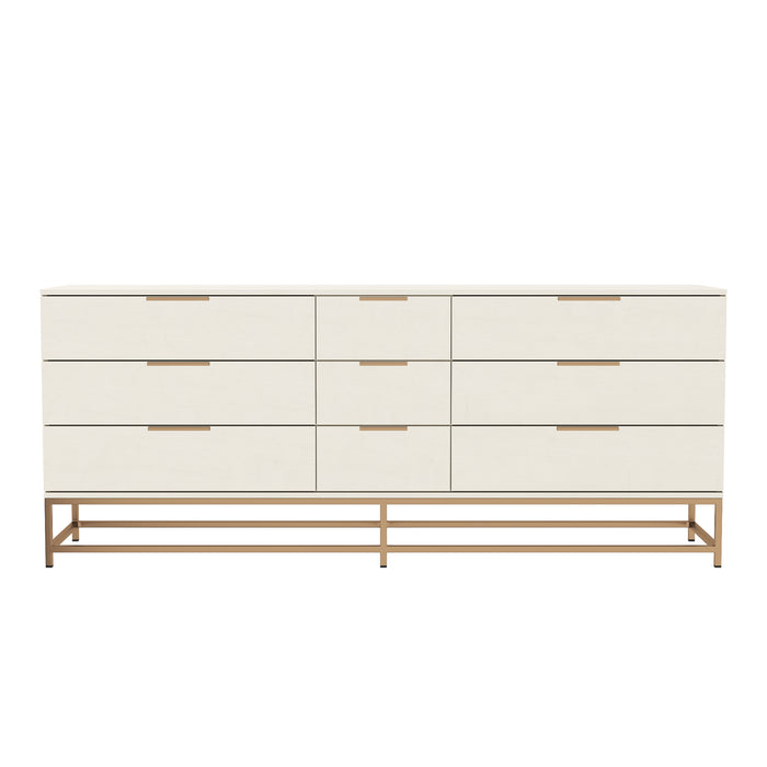 Sunpan Rebel Solid Oak Wood Wide Dresser