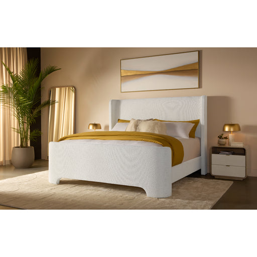 Sunpan Luxury Ives Queen Bed Light Wood Bedroom Set