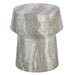 Sunpan Brie Indoor and Outdoor Round Faux Marble Concrete End Table 