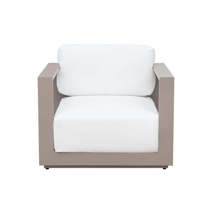 Sunpan Tavira Stinson White Armchair 