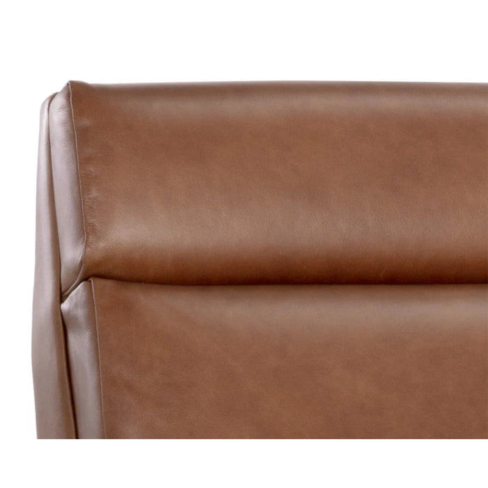Sunpan Brandon Brown Leather Modern Recliner 