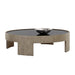 Sunpan Brunetto Sustainable Round Large Glass Top Coffee Table 