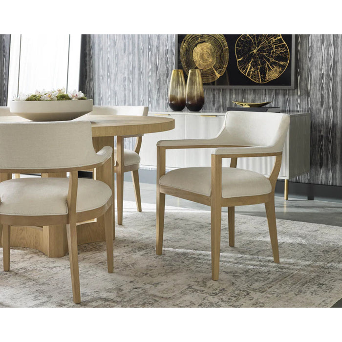 Sunpan Elma Mid Century Modern Round Wood Dining Table Set