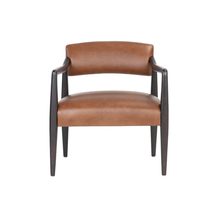 Sunpan Keagan Leather Modern Lounge Chair