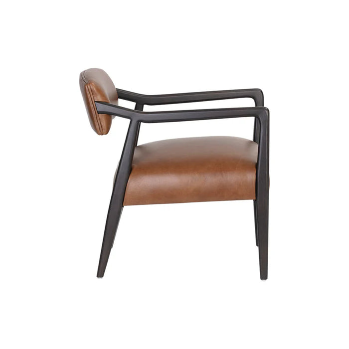 Sunpan Keagan Leather Modern Lounge Chair