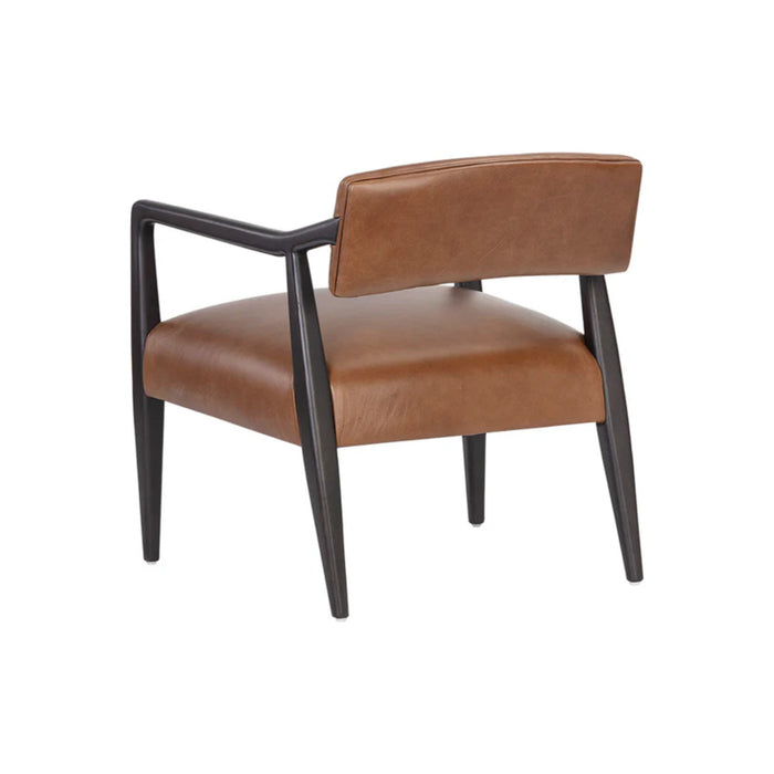 Sunpan Keagan Leather Modern Lounge Chair