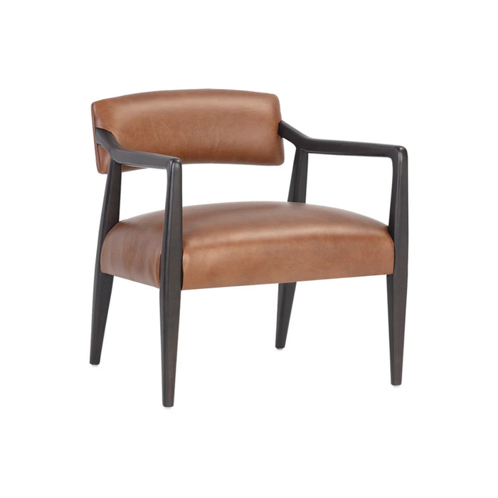 Sunpan Keagan Leather Modern Lounge Chair