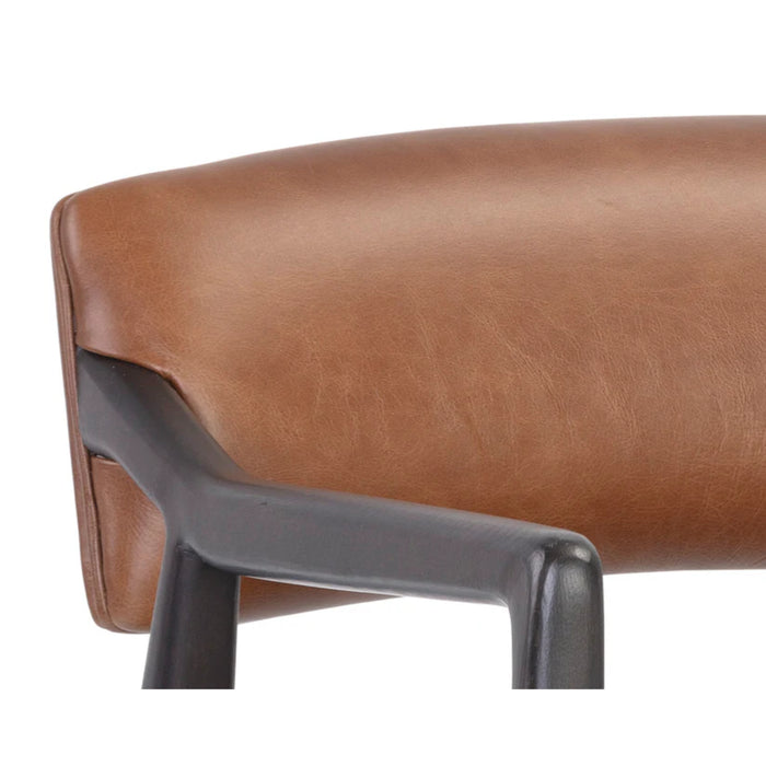 Sunpan Keagan Leather Modern Lounge Chair