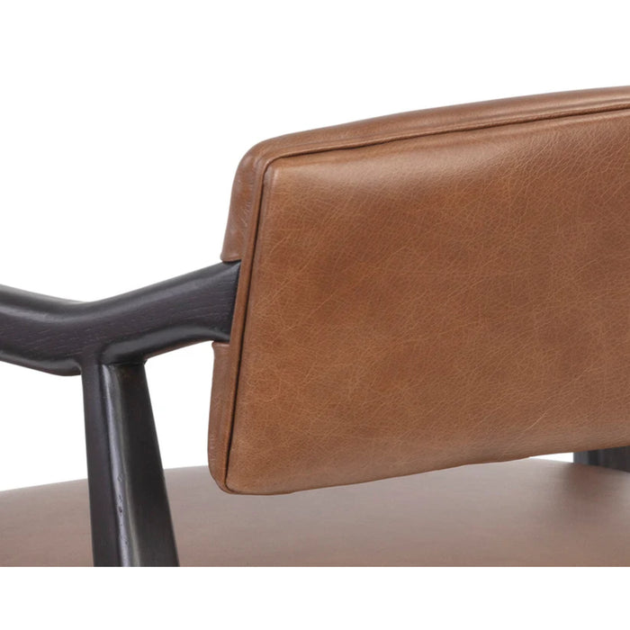 Sunpan Keagan Leather Modern Lounge Chair